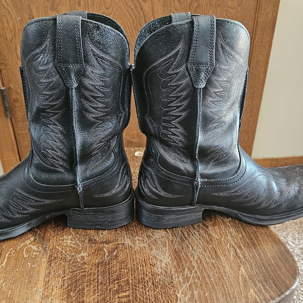 Ariat Black Leather Men's Boots - Picture 6 of 8